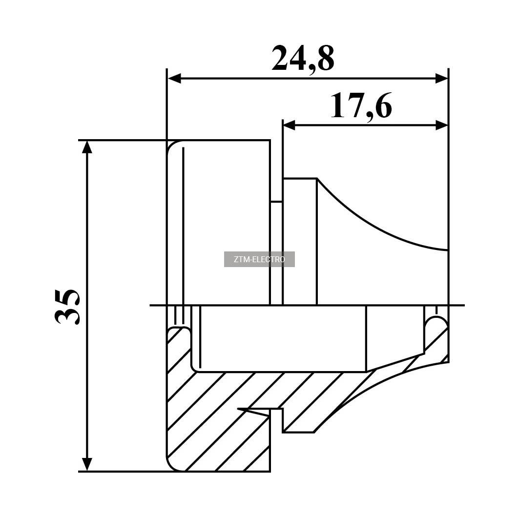 Pg 21. Кабельный ввод ZRS pg16b. Кабельный ввод mg16a-10b / комплект из 5 шт. / Ztm-Electro.