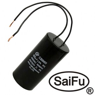 CBB60 60uF 450V WIRE (SAIFU) конденсатор пусковой