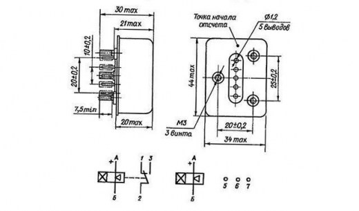 Реле времени РВЭ 3А-Т 001.22  даташит схема