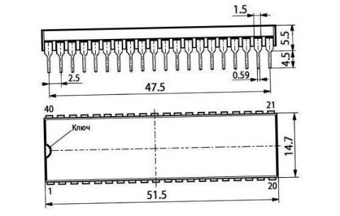 КМ1850ВЕ48 микросхема  даташит схема