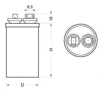 CBB65 35uF 450V (SAIFU) конденсатор пусковой SAIFU даташит схема