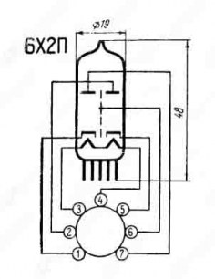 6Х2П-ЕР радиолампы  схема фото
