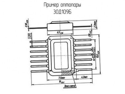 3ОД109Б (201*г) оптопары  даташит схема