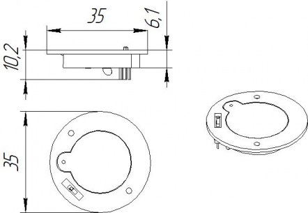 CR2032*1 switch D35mm батарейный отсек RUICHI даташит схема