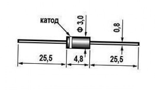 КД247Б (201*г) низковольтный диод  даташит схема