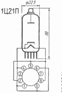 1Ц21П стекло (200*г) радиолампы  даташит схема