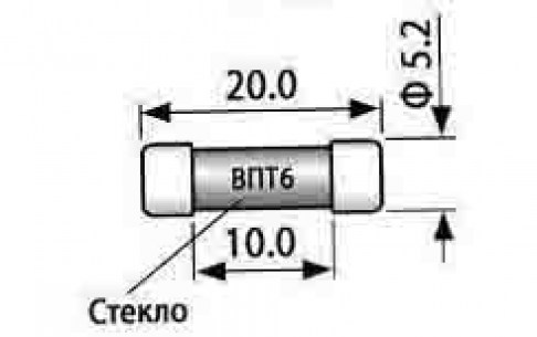 ВПТ6-13 5А предохранители  даташит схема