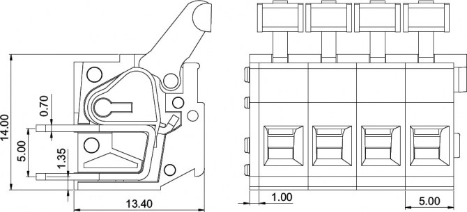 SH332V-5.0-12P (WKV500A) клеммники нажимные SANHE даташит схема