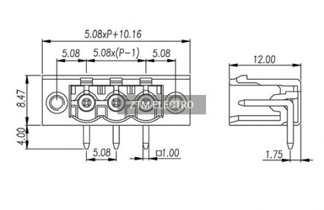 2ZHDRM-10P клеммники разрывные ZTM-ELECTRO даташит схема