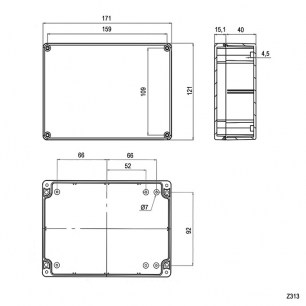 Z313 (171x121x55) корпус для рэа ZTM-ELECTRO даташит схема