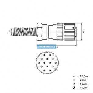 FQ30-14pin TJ-16 быстроразъемные RUICHI даташит схема