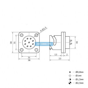 FQ30-9pin ZK быстроразъемные RUICHI даташит схема