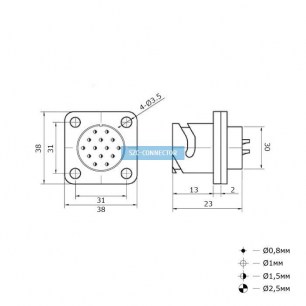 FQ30-14pin ZK быстроразъемные RUICHI даташит схема