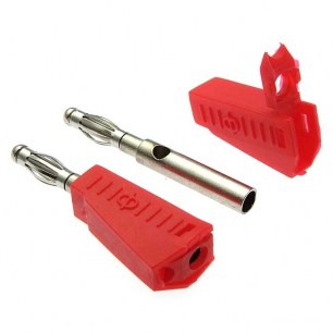 Z040 4mm Stackable Plug RED штекер