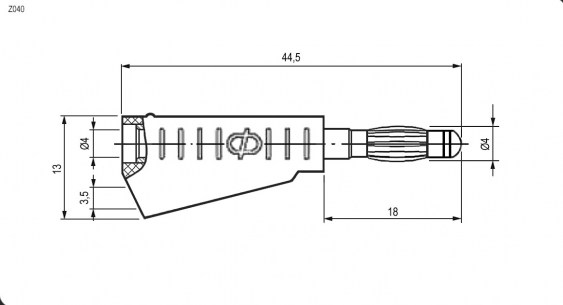 Z040 4mm Stackable Plug RED штекер RUICHI даташит схема