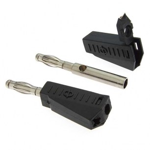 Z040 4mm Stackable Plug BLACK штекер