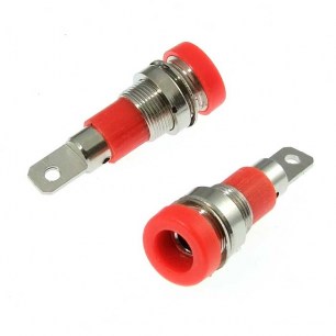 Z009 4mm panel jack RED штекер