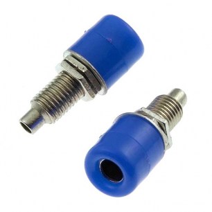 Z011 4mm panel jack BLUE штекер