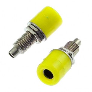 Z011 4mm panel jack YELLOW штекер