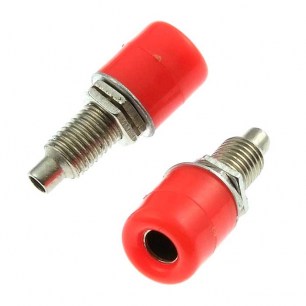 Z011 4mm panel jack RED штекер