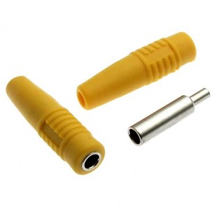 Z041 4mm Cable jack YELLOW штекер