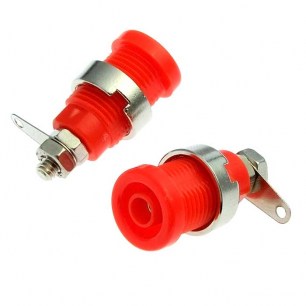 Z016 4mm panel jack RED штекер