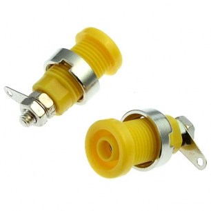 Z016 4mm panel jack YELLOW штекер