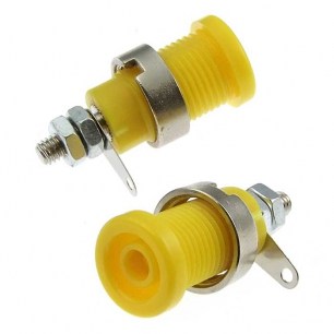 Z012 4mm panel jack YELLOW штекер