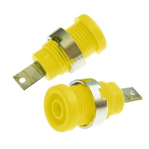 Z013 4mm panel jack YELLOW штекер