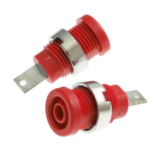 Z013 4mm panel jack RED штекер