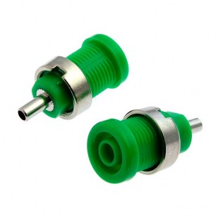 Z014 4mm panel jack GREEN штекер