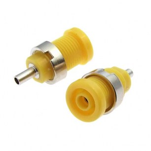 Z014 4mm panel jack YELLOW штекер