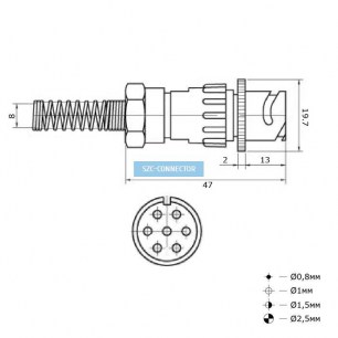 FQ14-7pin ZPJ-8 быстроразъемные RUICHI даташит схема