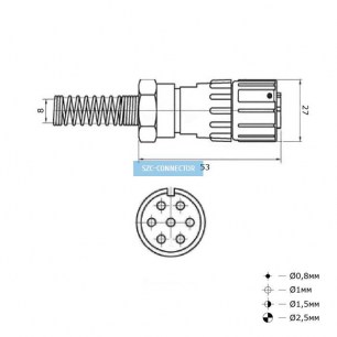 FQ18-7pin TJ-8 быстроразъемные SZC даташит схема