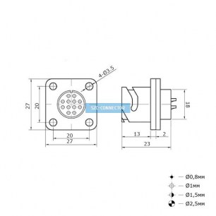 FQ18-12pin ZJ быстроразъемные SZC даташит схема