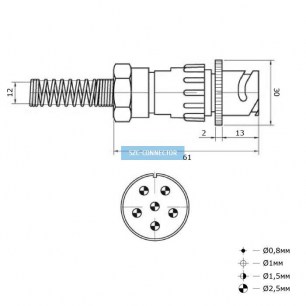 FQ24-6pin ZPJ-12 быстроразъемные SZC даташит схема