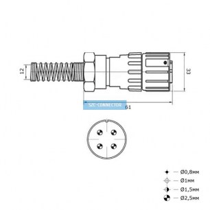 FQ24-4pin TK-12 быстроразъемные RUICHI даташит схема