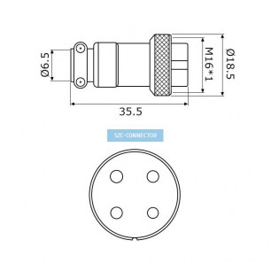 GX16M-4A разъем SZC даташит схема