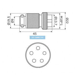 GX18M-5A разъем SZC даташит схема