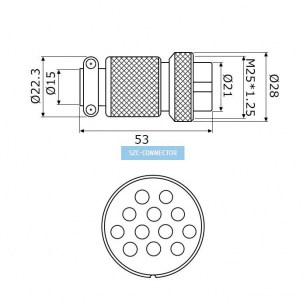 GX25M-12A разъем SZC даташит схема