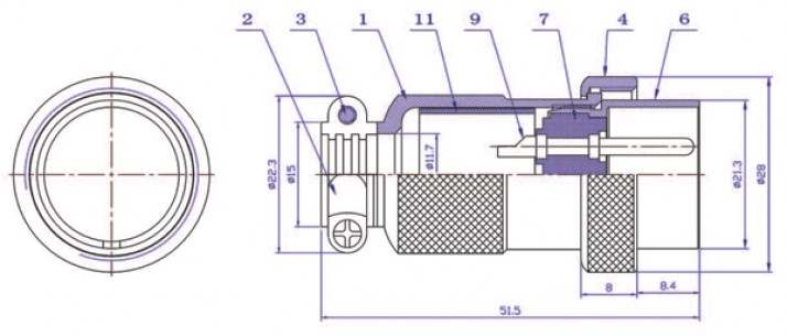 GX25M-2A разъем SZC даташит схема