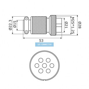 GX25M-7A разъем SZC даташит схема