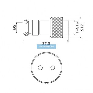 GX12M-2 разъем SZC даташит схема