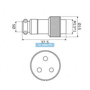 GX12M-3 разъем SZC даташит схема