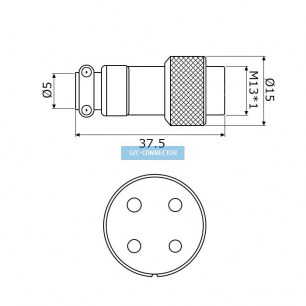 GX12M-4 разъем SZC даташит схема