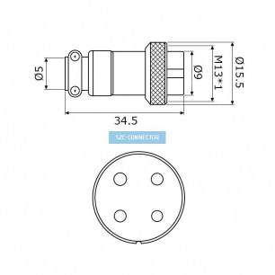 GX12M-4A разъем SZC даташит схема