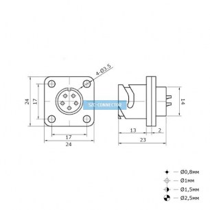 FQ14-5pin ZJ быстроразъемные RUICHI даташит схема