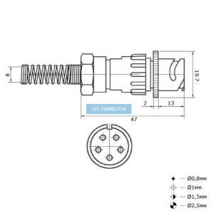 FQ14-5pin ZPJ-8 быстроразъемные SZC даташит схема