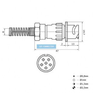 FQ14-6pin ZPJ-8 быстроразъемные SZC даташит схема