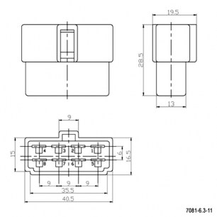 7081-6.3-11 автомобильный соединитель RUICHI даташит схема